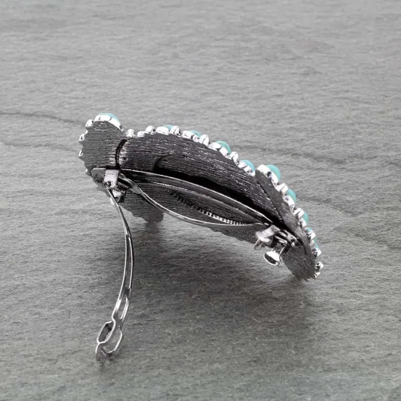 Dalhart Zuni Inspired Cluster Hair Accessory - Turquoise