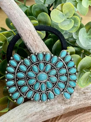 Dalhart Zuni Inspired Cluster Hair Accessory - Turquoise