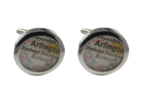 Dallas Cowboys Stadium Map Cufflinks