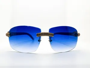 Decor C 5 pcs Bubble Set with Cobalt Blue Woods #6 Shape Lenses