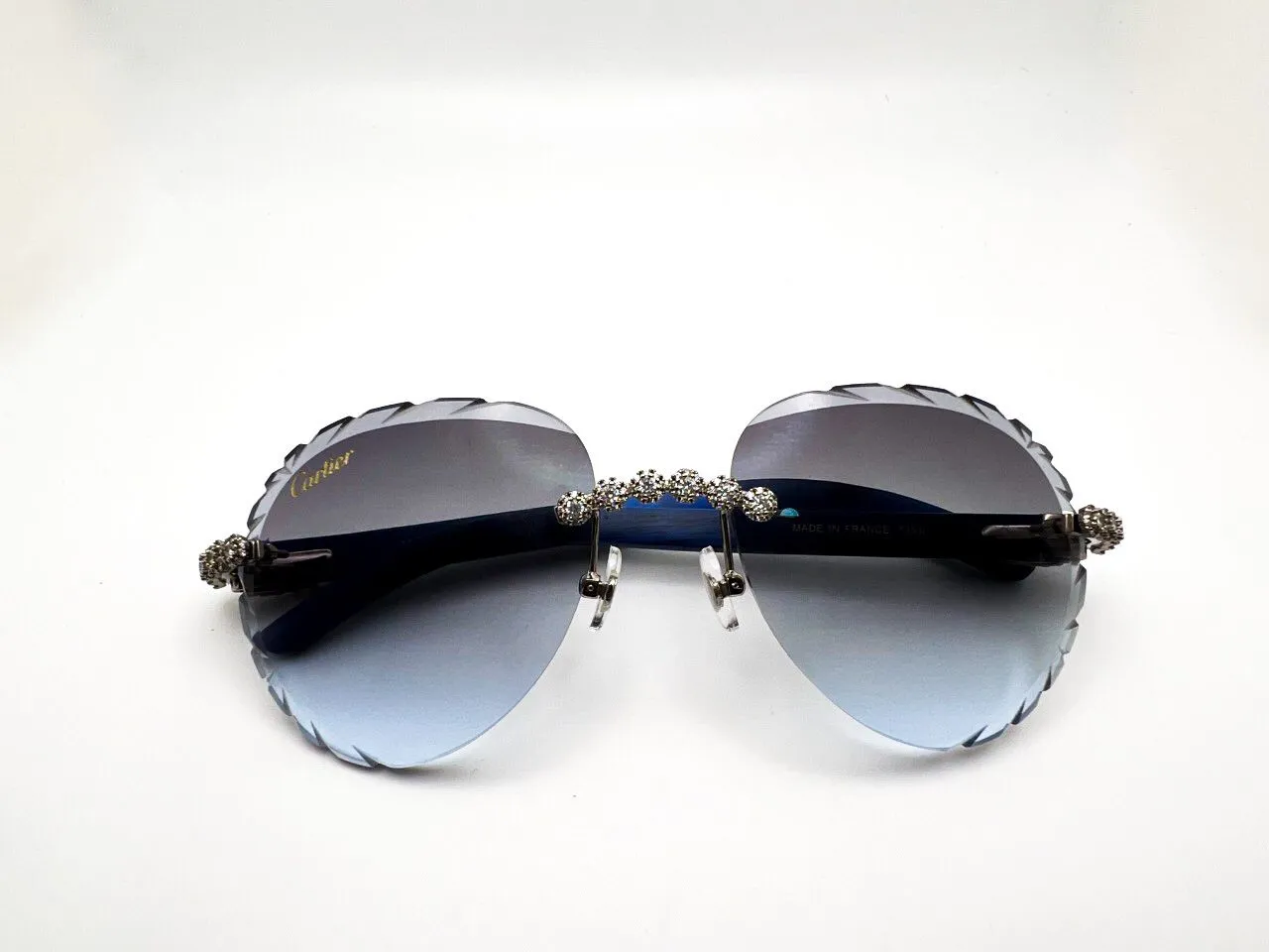 Decor C Silver Blue Woods with 5pc Flower Set Diamond Cut Lenses