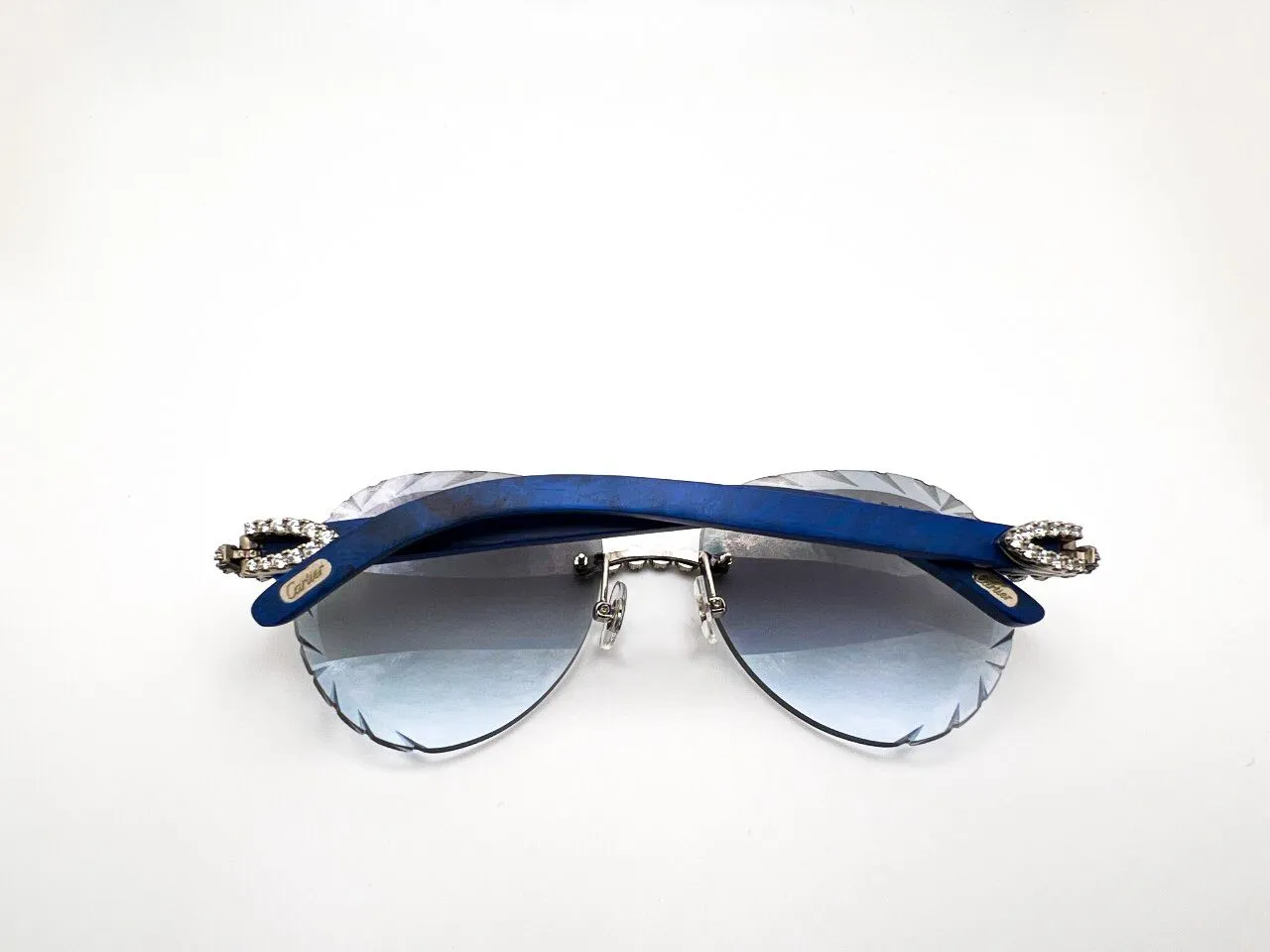 Decor C Silver Blue Woods with 5pc Flower Set Diamond Cut Lenses