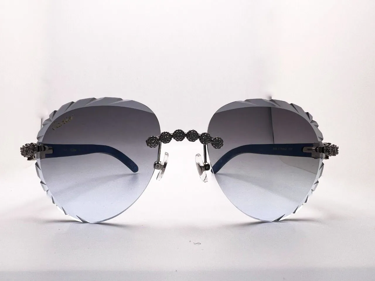 Decor C Silver Blue Woods with 5pc Flower Set Diamond Cut Lenses