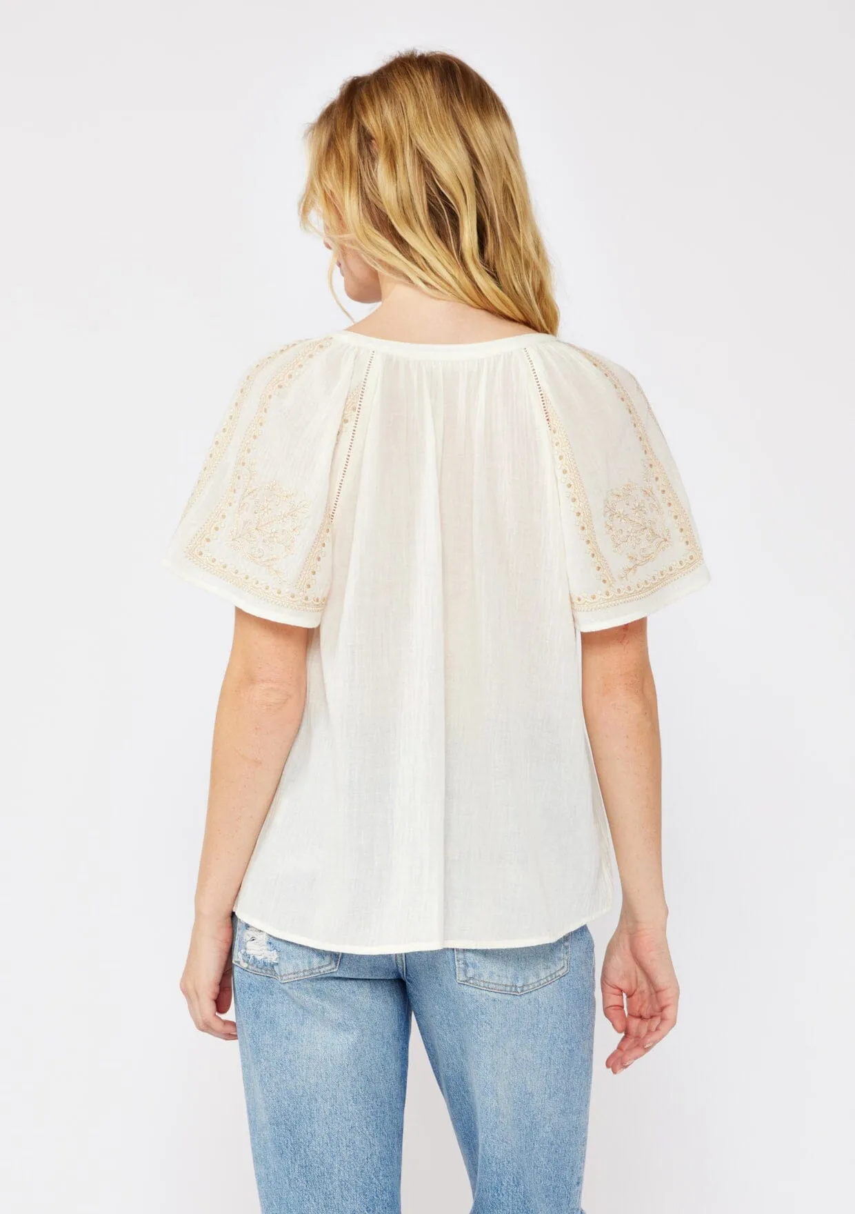 Dixie Cotton Embroidered Top