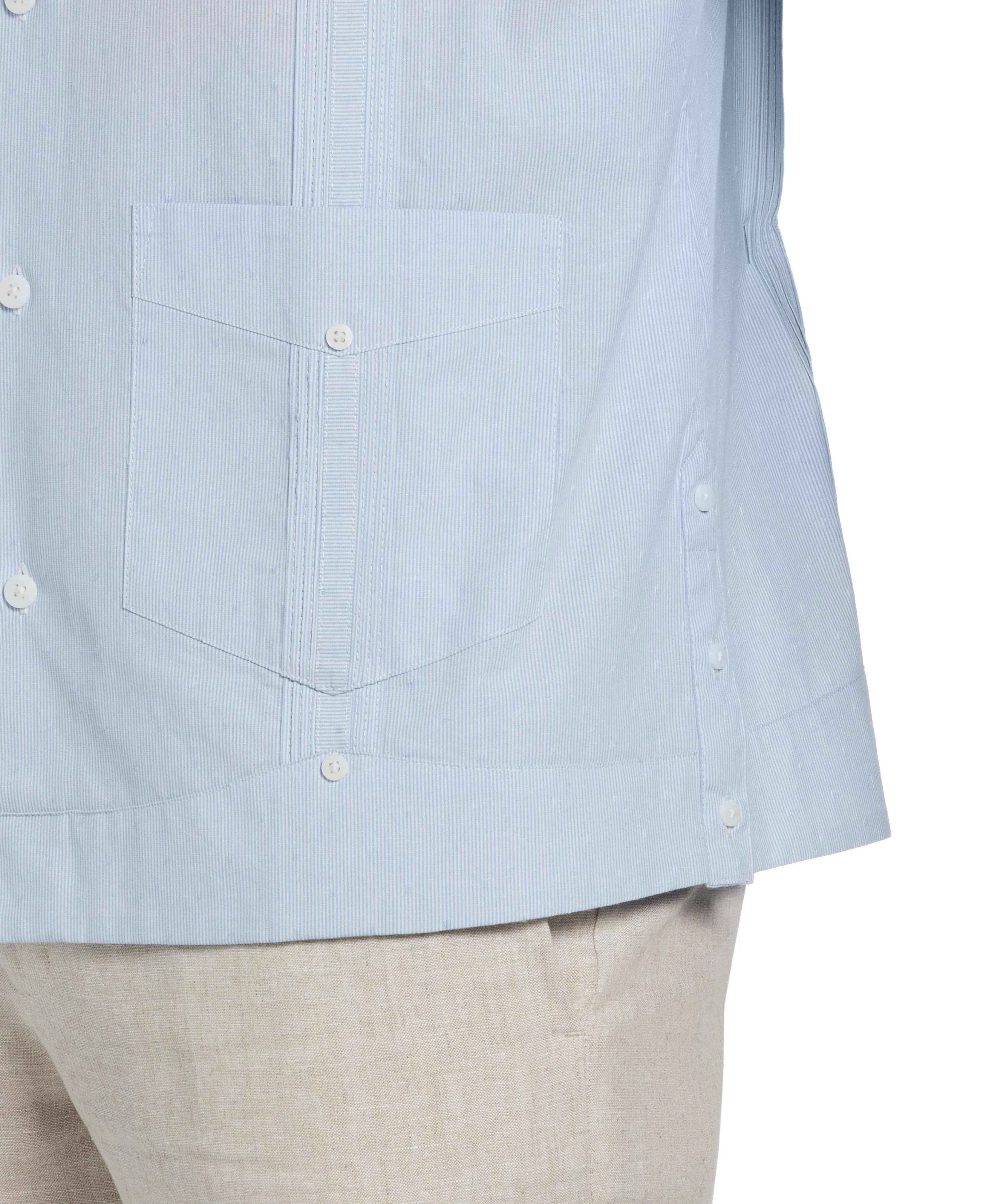 Dobby Stripe Cotton Guayabera Shirt