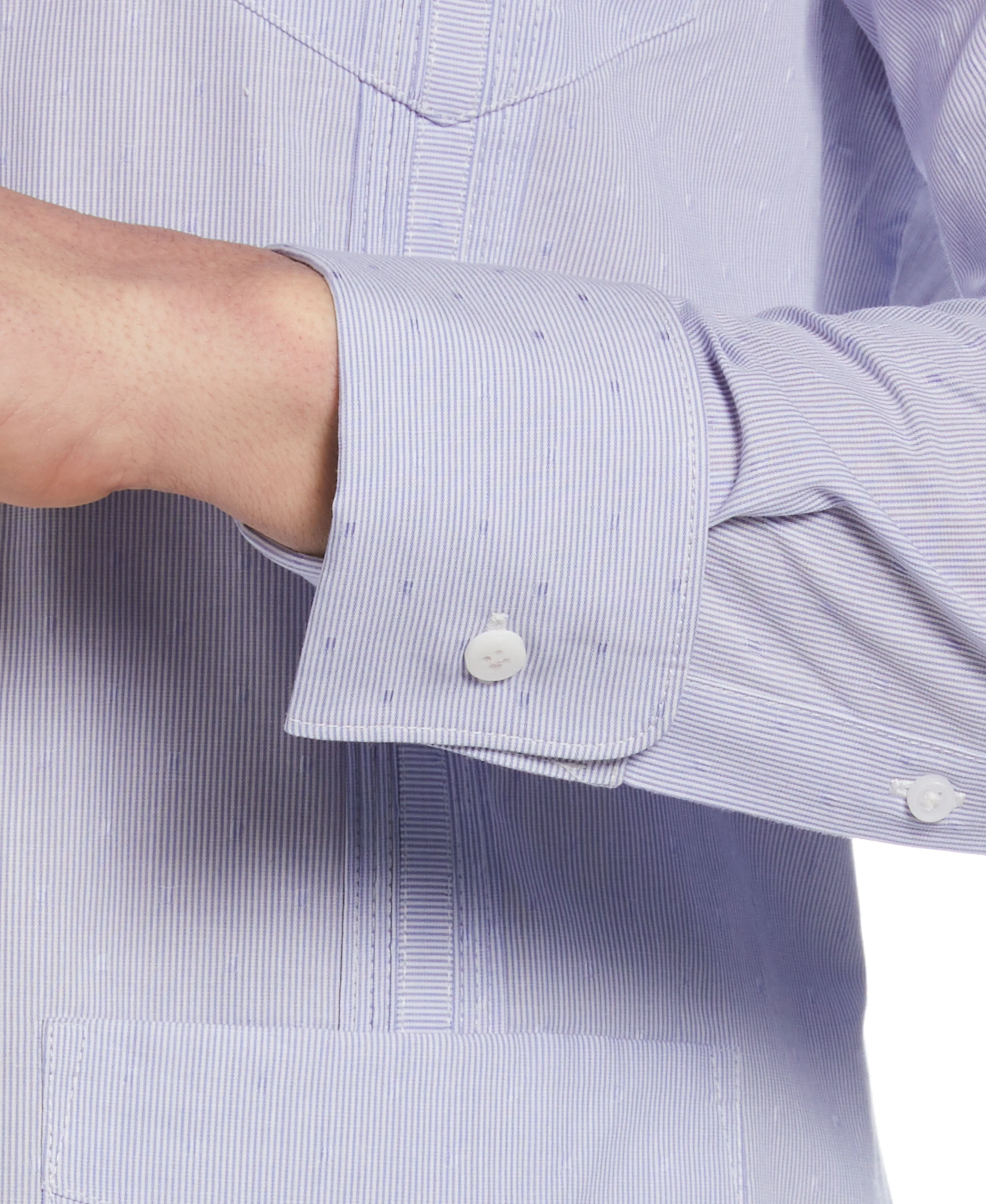 Dobby Stripe Cotton Guayabera Shirt