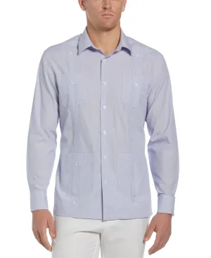 Dobby Stripe Cotton Guayabera Shirt