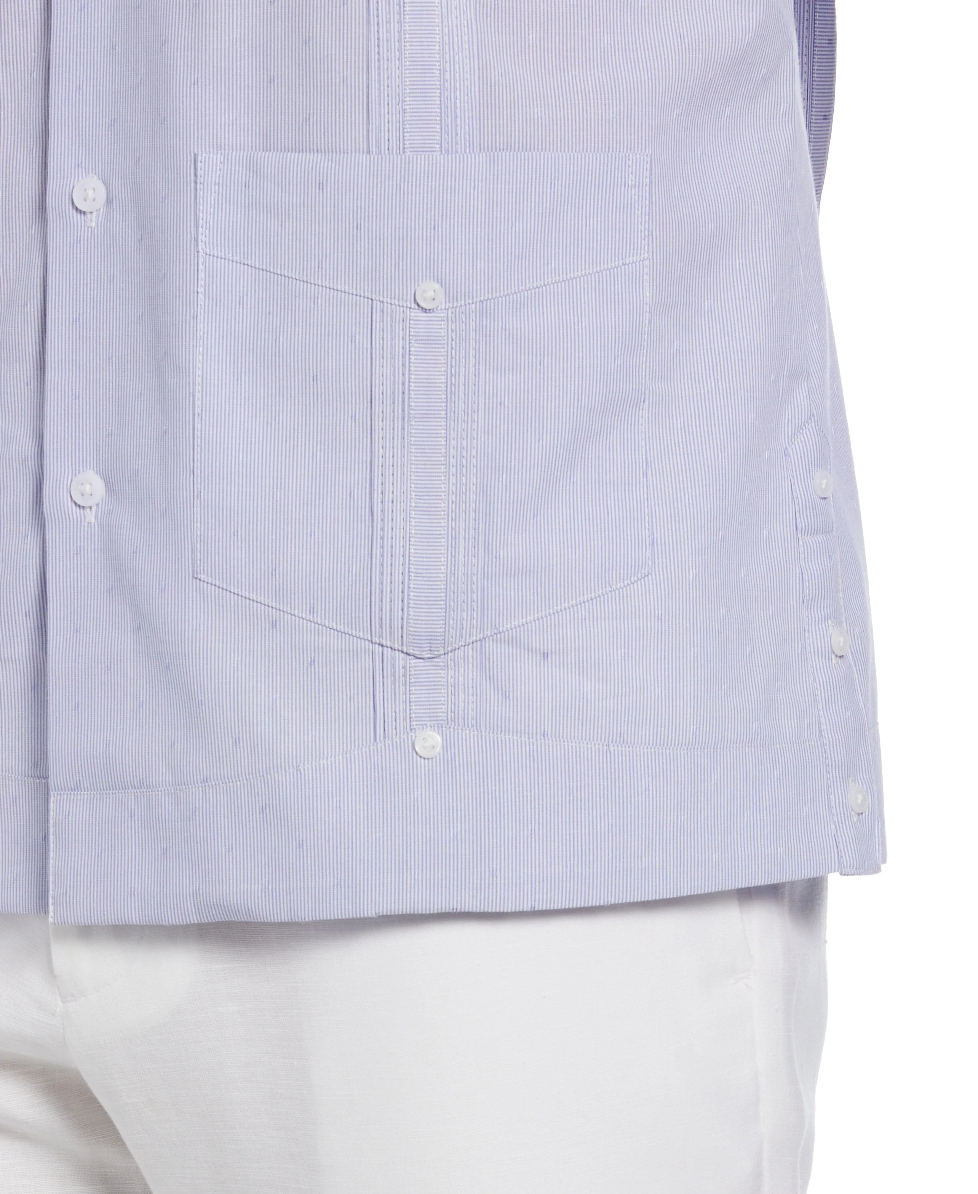 Dobby Stripe Cotton Guayabera Shirt