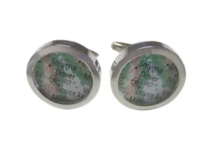Dover Delaware Map Cufflinks