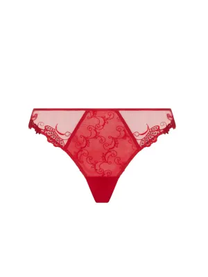 Dressing Floral Fancy Brief In Red - Lise Charmel