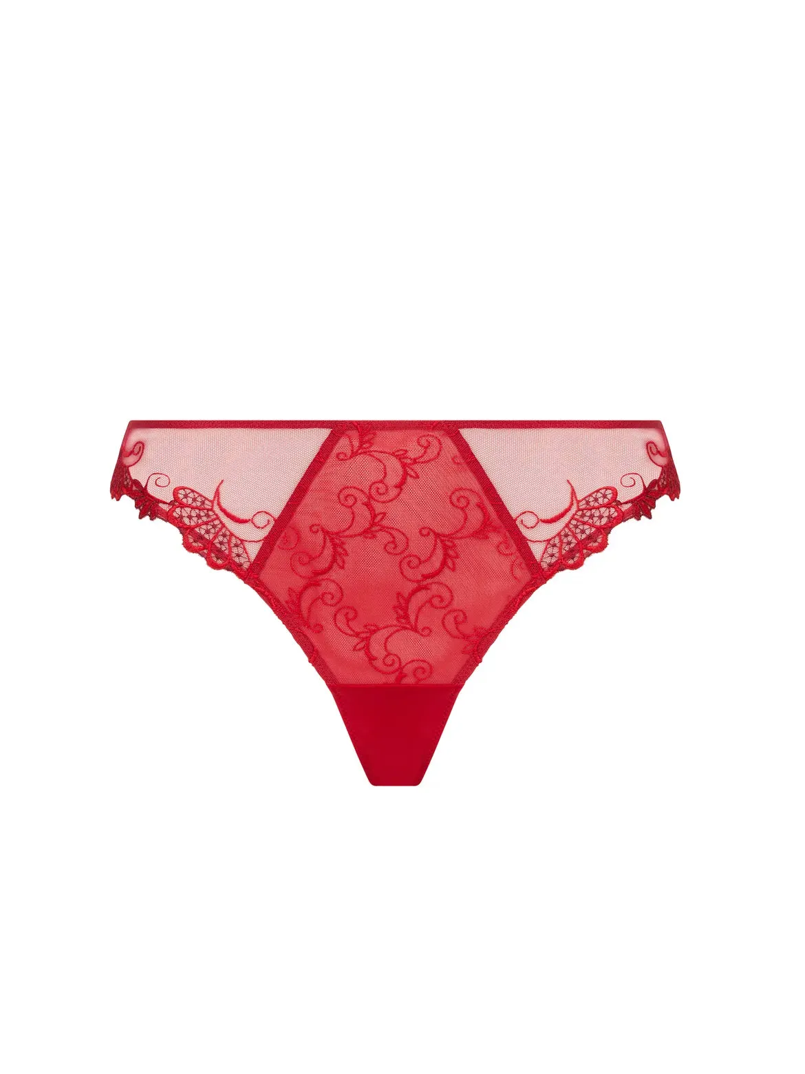 Dressing Floral Fancy Brief In Red - Lise Charmel