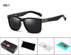 DUBERY 2018 Sport Sunglasses Polarized For Men  Sun Glasses Square  Driving Personality Color Mirror Luxury Brand Designer UV400