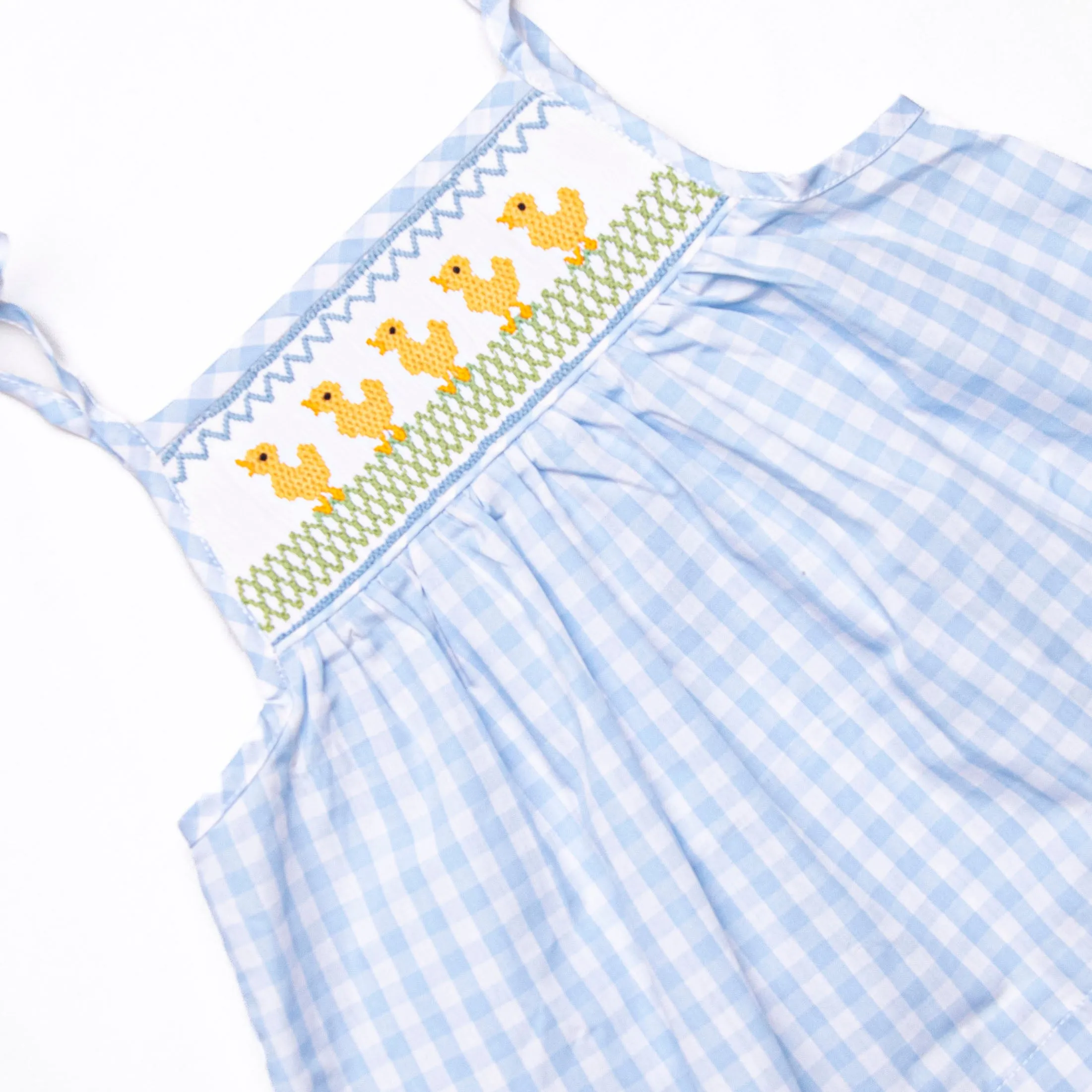 Duckling Dash Smocked Girl Bubble, Blue