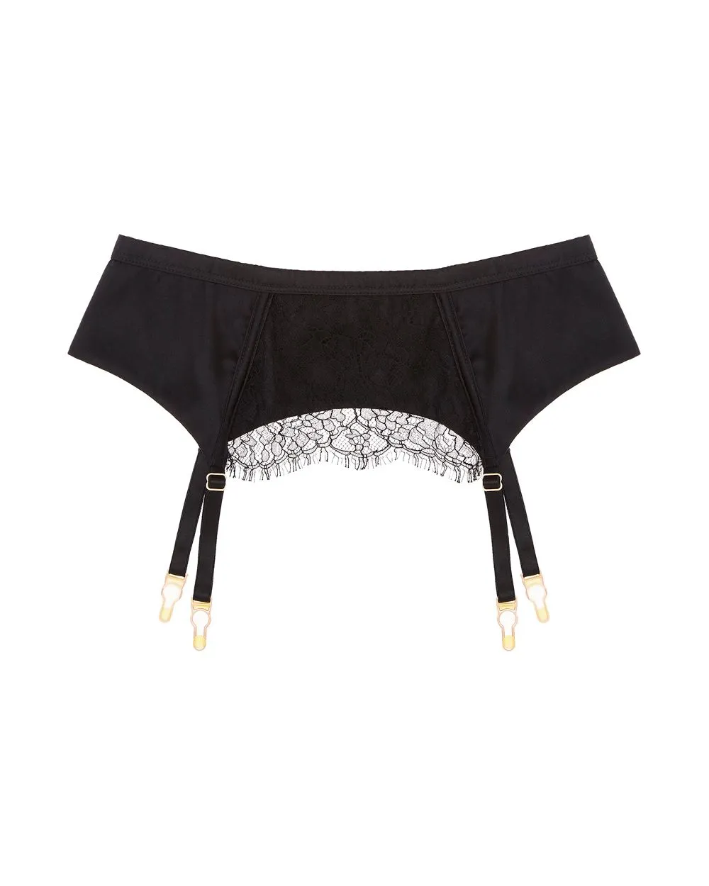 Dusk Leavers Lace Suspender Belt