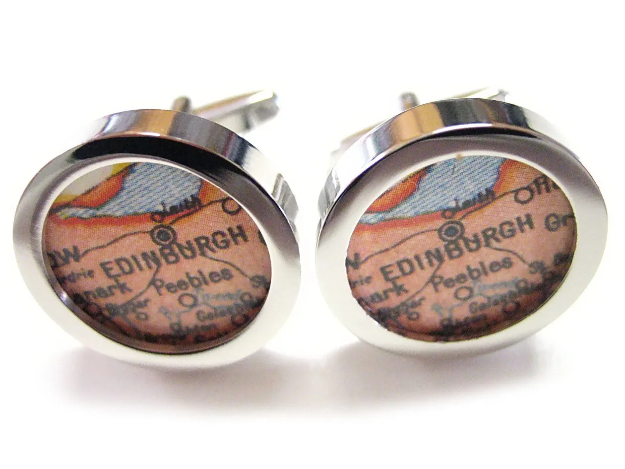 Edinburgh Map Cufflinks
