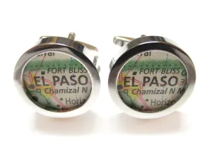 El Paso Texas Map Cufflinks