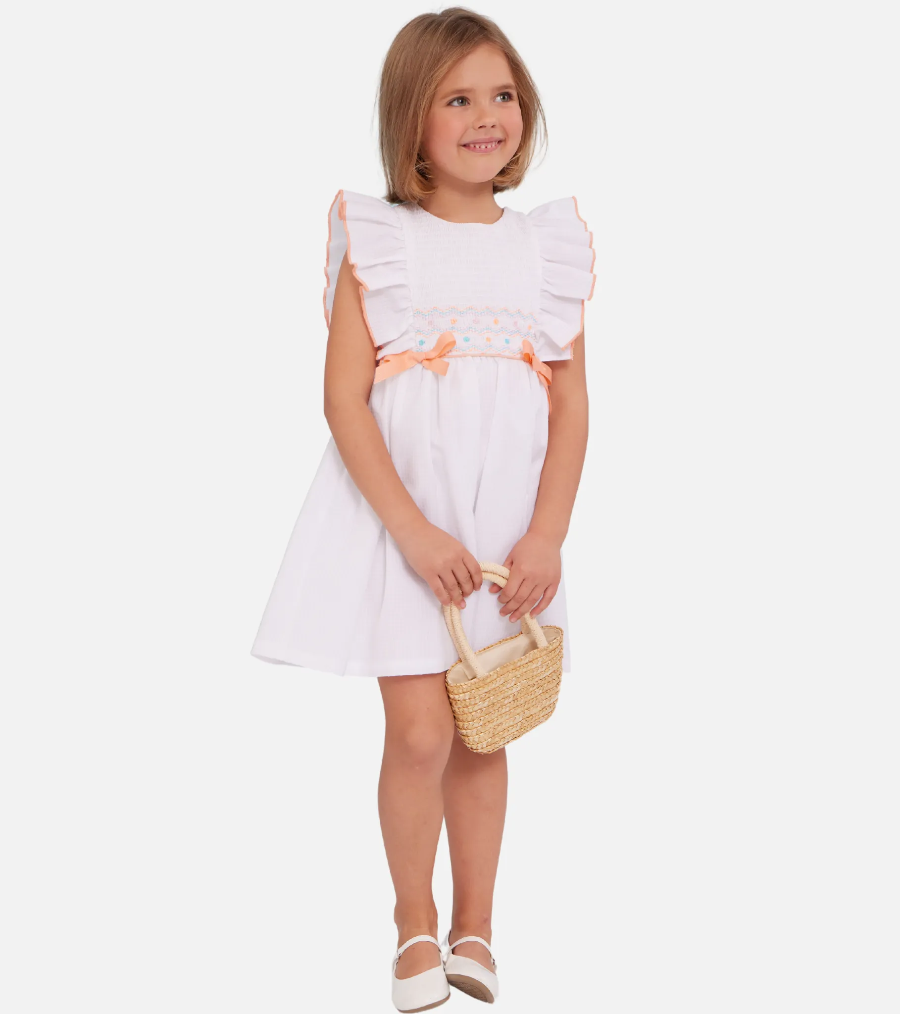 Ellie Smocked Eyelet Dress