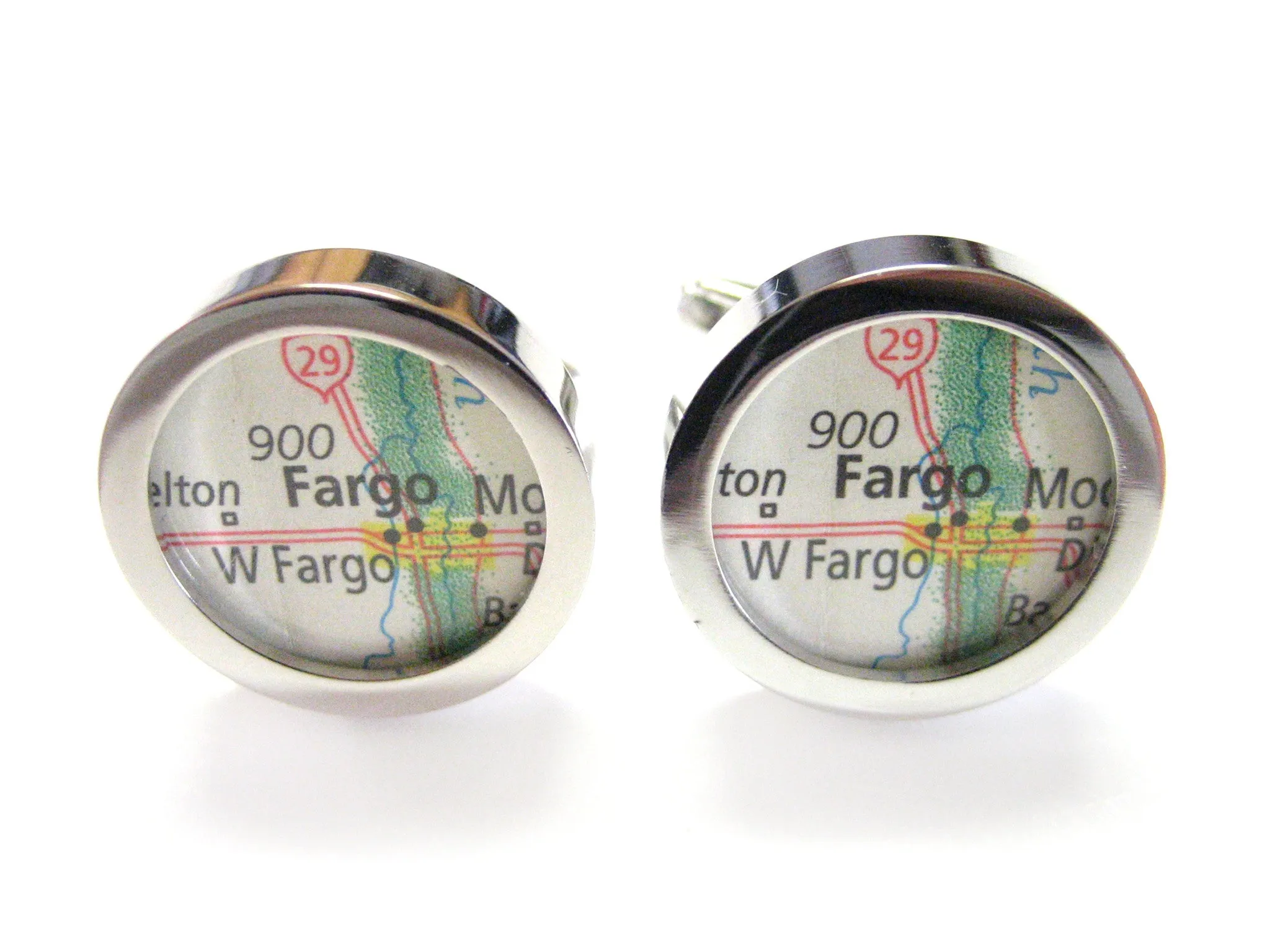 Fargo North Dakota Map Cufflinks