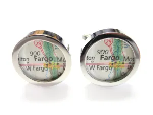 Fargo North Dakota Map Cufflinks