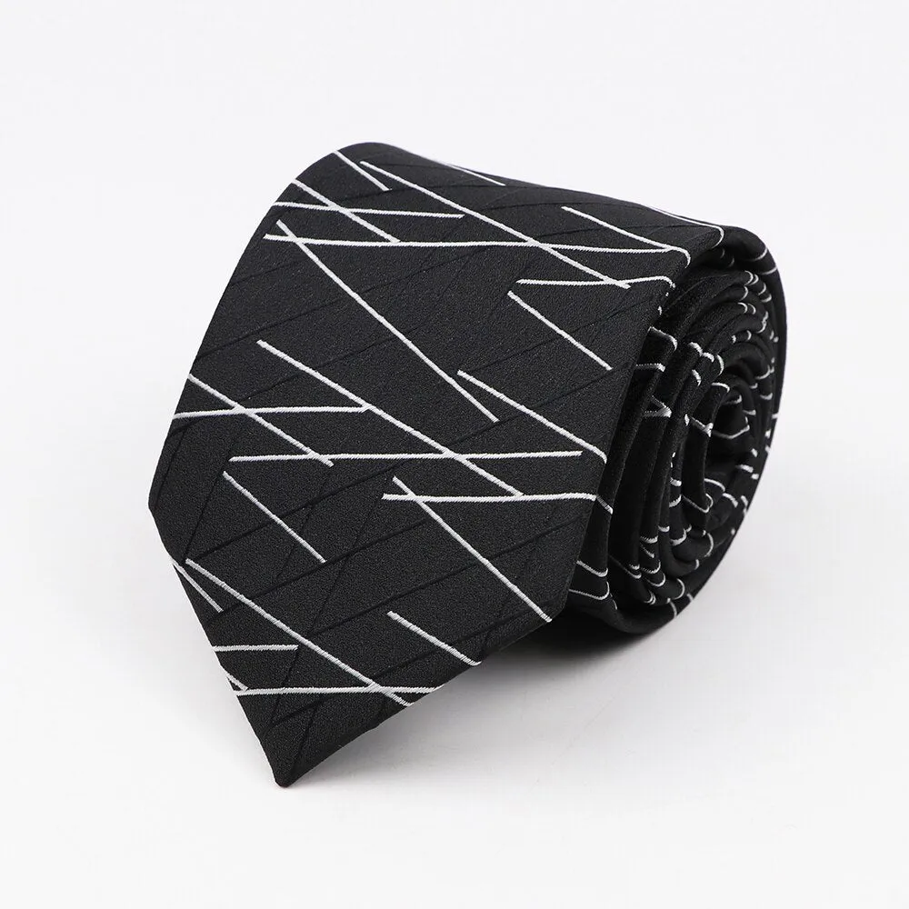 Fashion Men&#39;s Tie Casual Stripe Necktie Business Wedding Party Dress Wear 8cm Boy Birthday Gift Daily Cartoon Cute Yellow Ties
