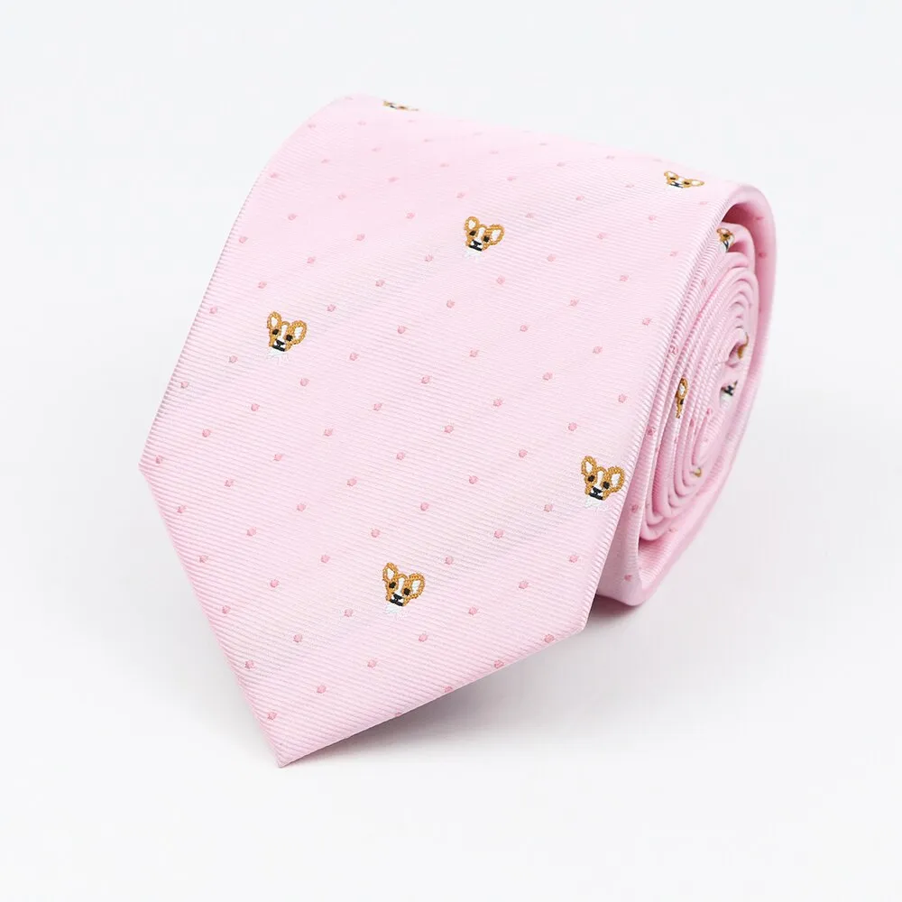 Fashion Men&#39;s Tie Casual Stripe Necktie Business Wedding Party Dress Wear 8cm Boy Birthday Gift Daily Cartoon Cute Yellow Ties