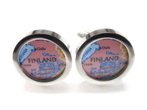 Finland Map Cufflinks