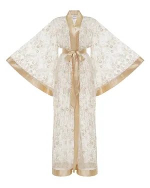 Florence Long Sheer Sexy Lace Robe
