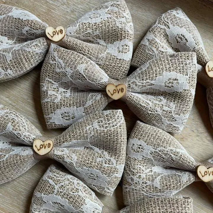 Formal Lace Burlap Love