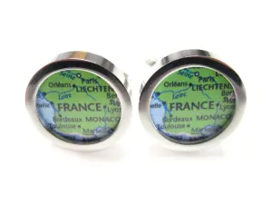 France Map Cufflinks