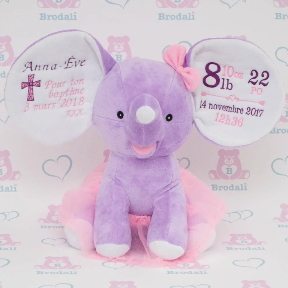 Fundy the Dumble Stuffed Elephant - Lavender