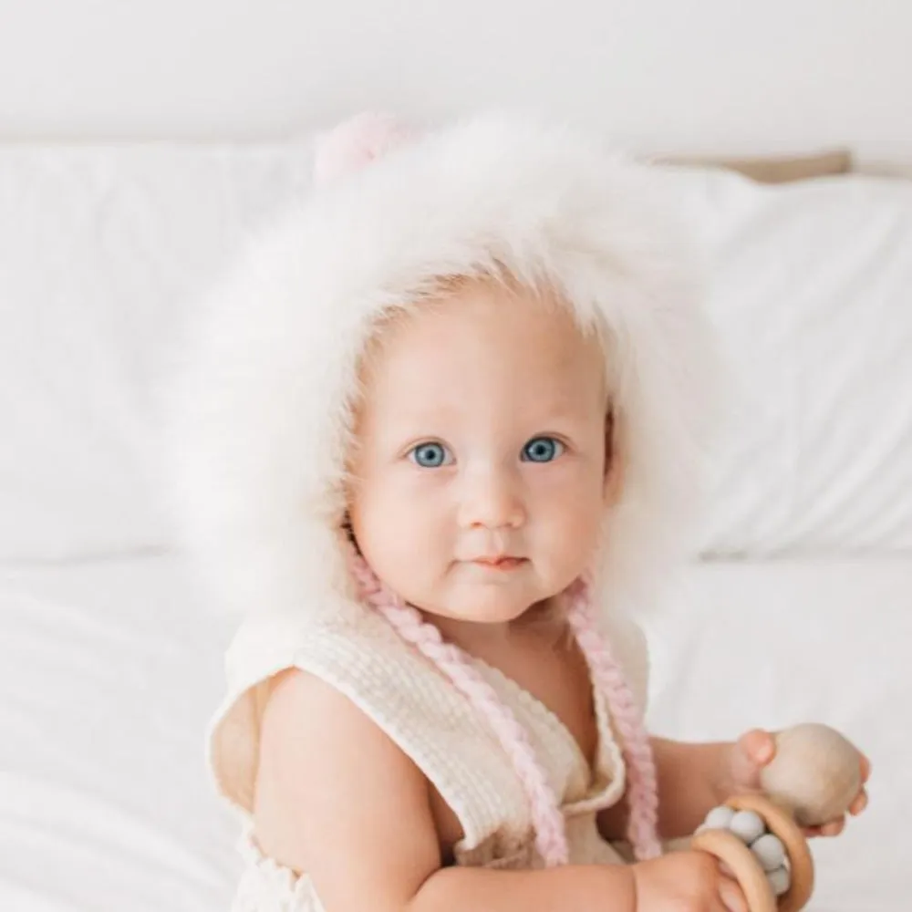 Fur Bonnet in Blush