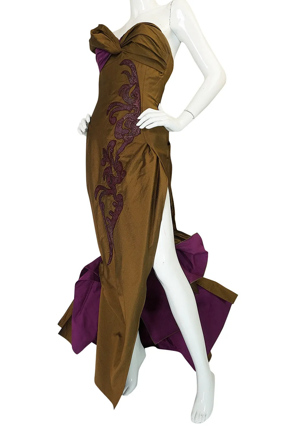 F/W 2005 Christian Lacroix Extraordinary Leather Detailed Dress
