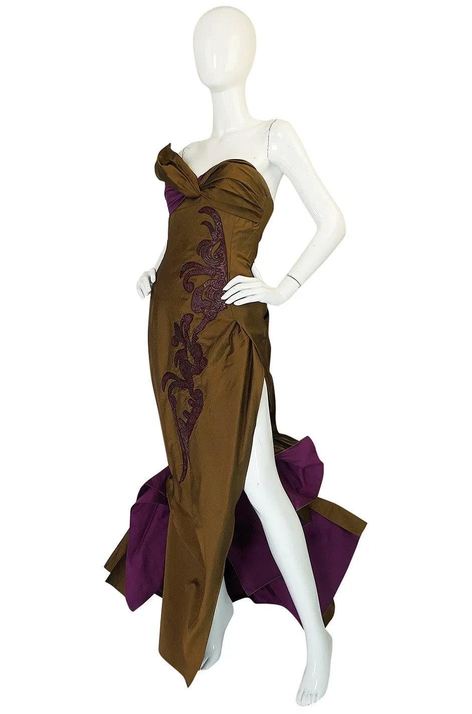 F/W 2005 Christian Lacroix Extraordinary Leather Detailed Dress