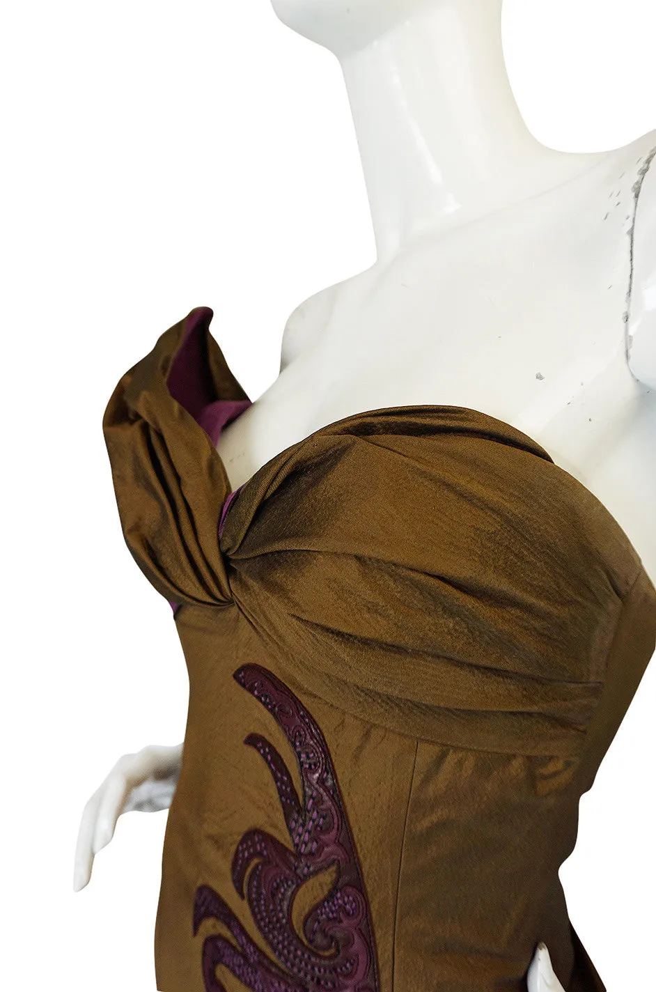 F/W 2005 Christian Lacroix Extraordinary Leather Detailed Dress