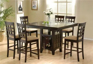 Gabriel 7-piece Square Counter Height Dining Set Cappuccino - 100438-S7