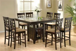 Gabriel 9-piece Square Counter Height Dining Set Cappuccino - 100438-S9