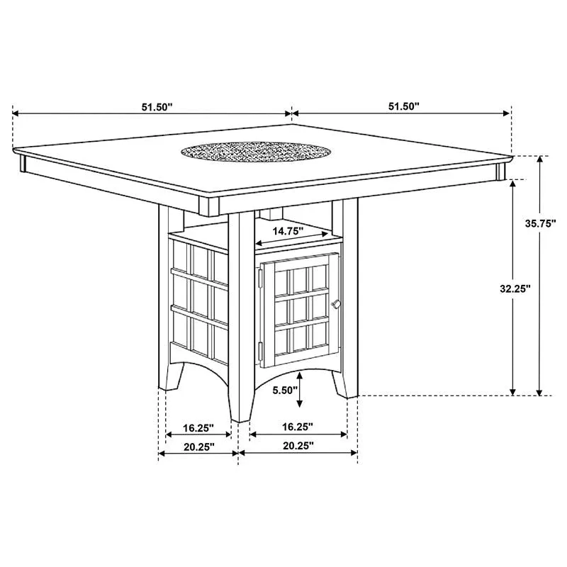 Gabriel 9-piece Square Counter Height Dining Set Cappuccino - 100438-S9