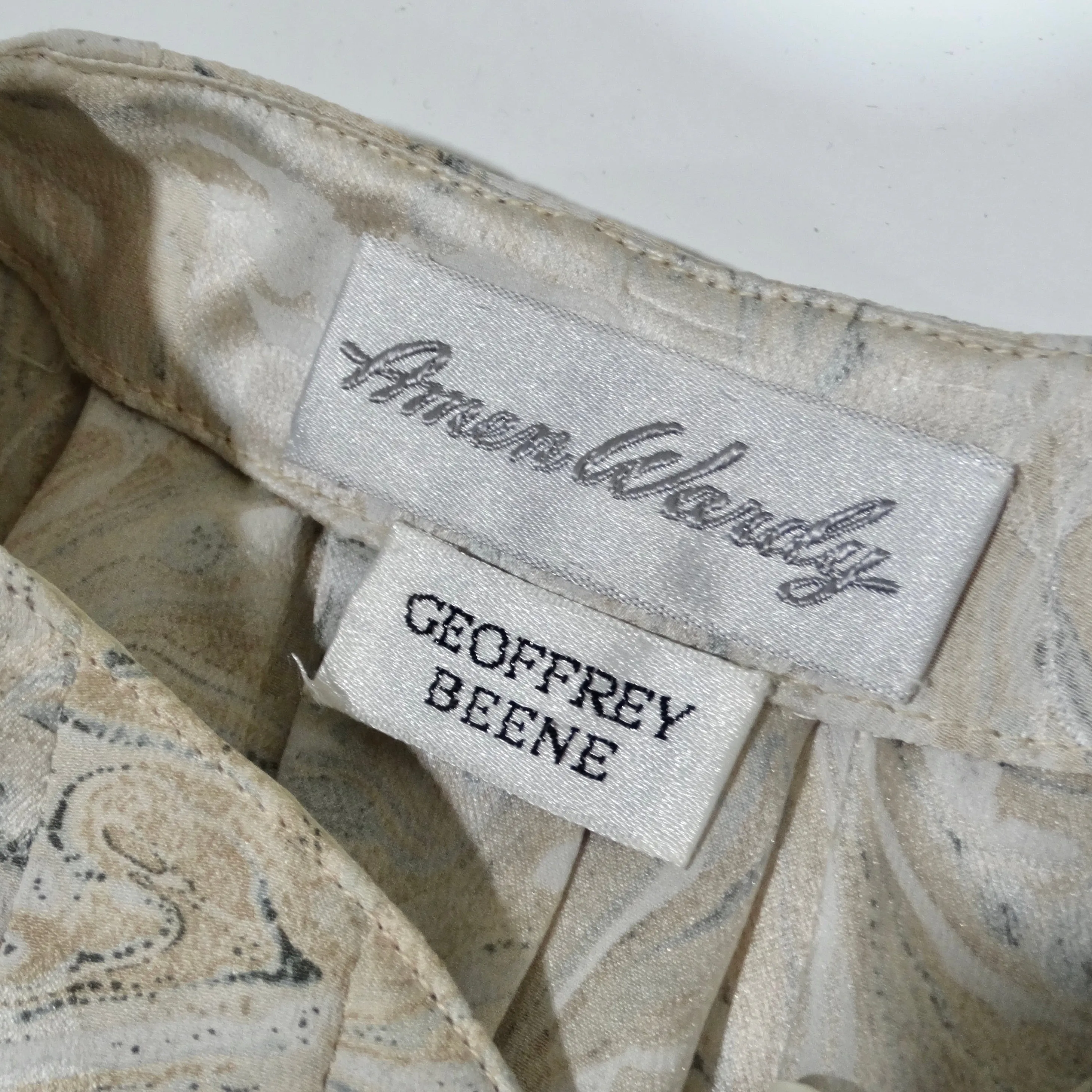 Geoffrey Beene 1980s Marble Print Belted Duster Dress