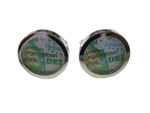Georgetown Delaware Map Cufflinks