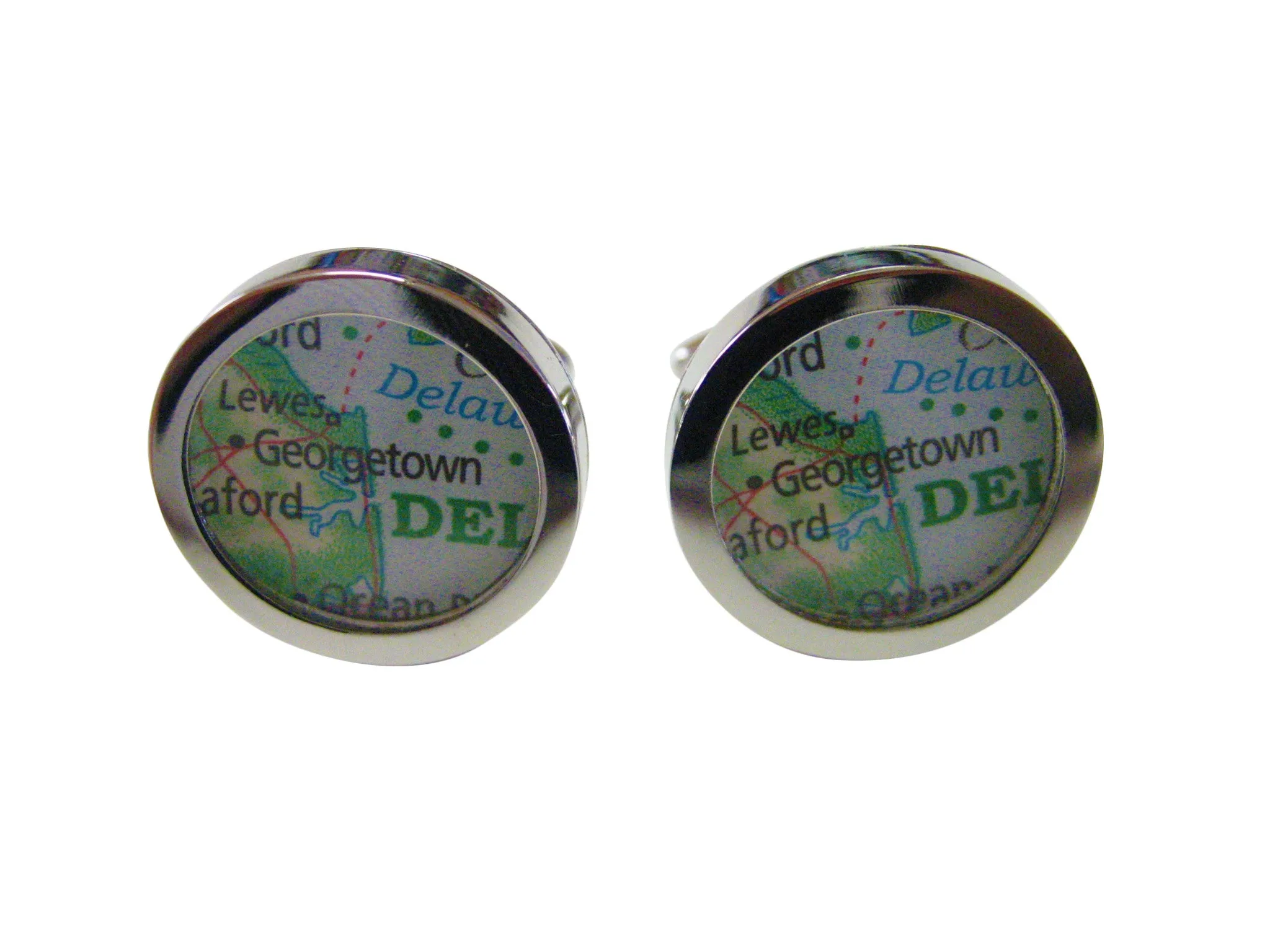 Georgetown Delaware Map Cufflinks