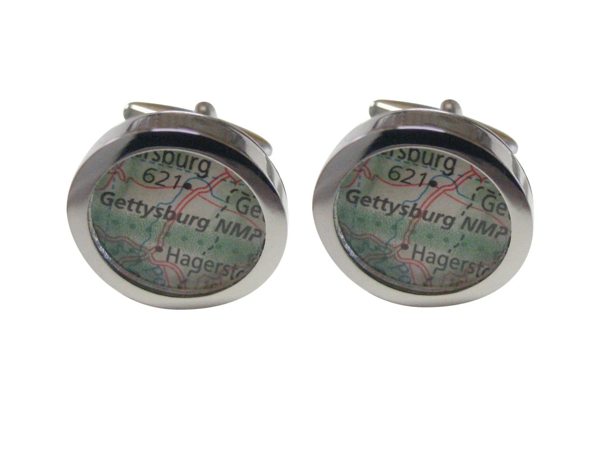 Gettysburg National Military Park Map Cufflinks