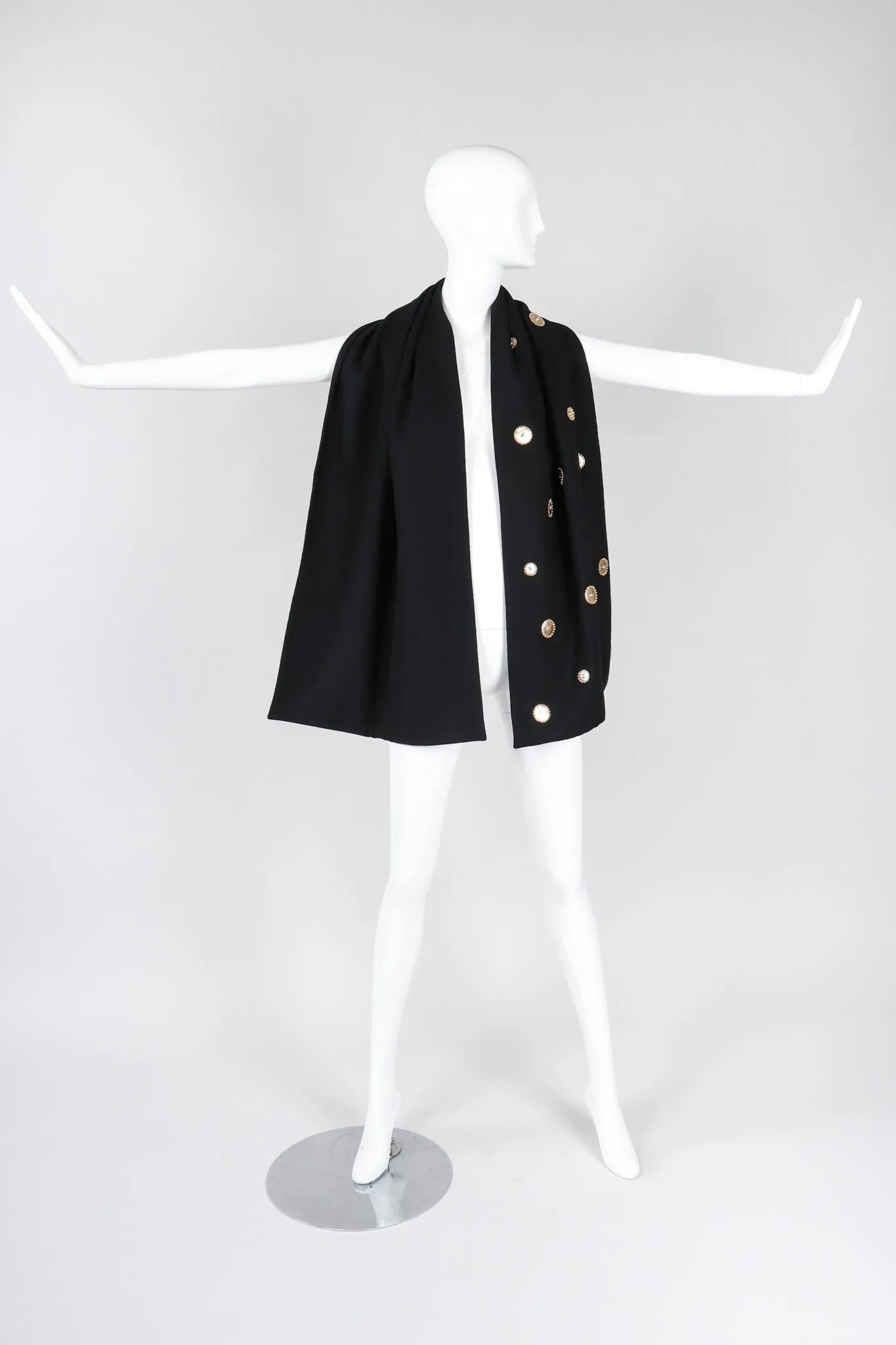 Gold Appliqué Shift Dress & Shawl