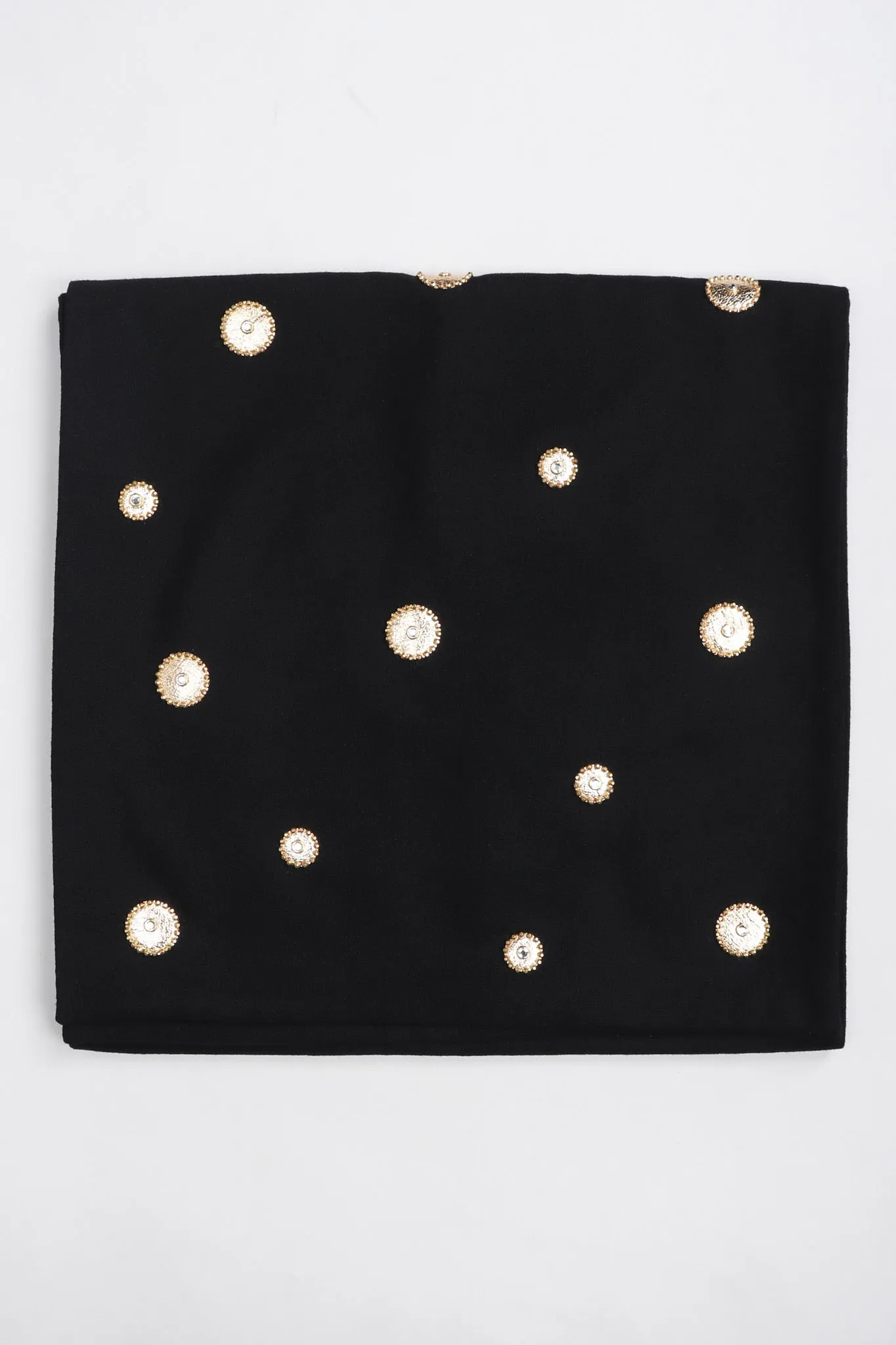 Gold Appliqué Shift Dress & Shawl