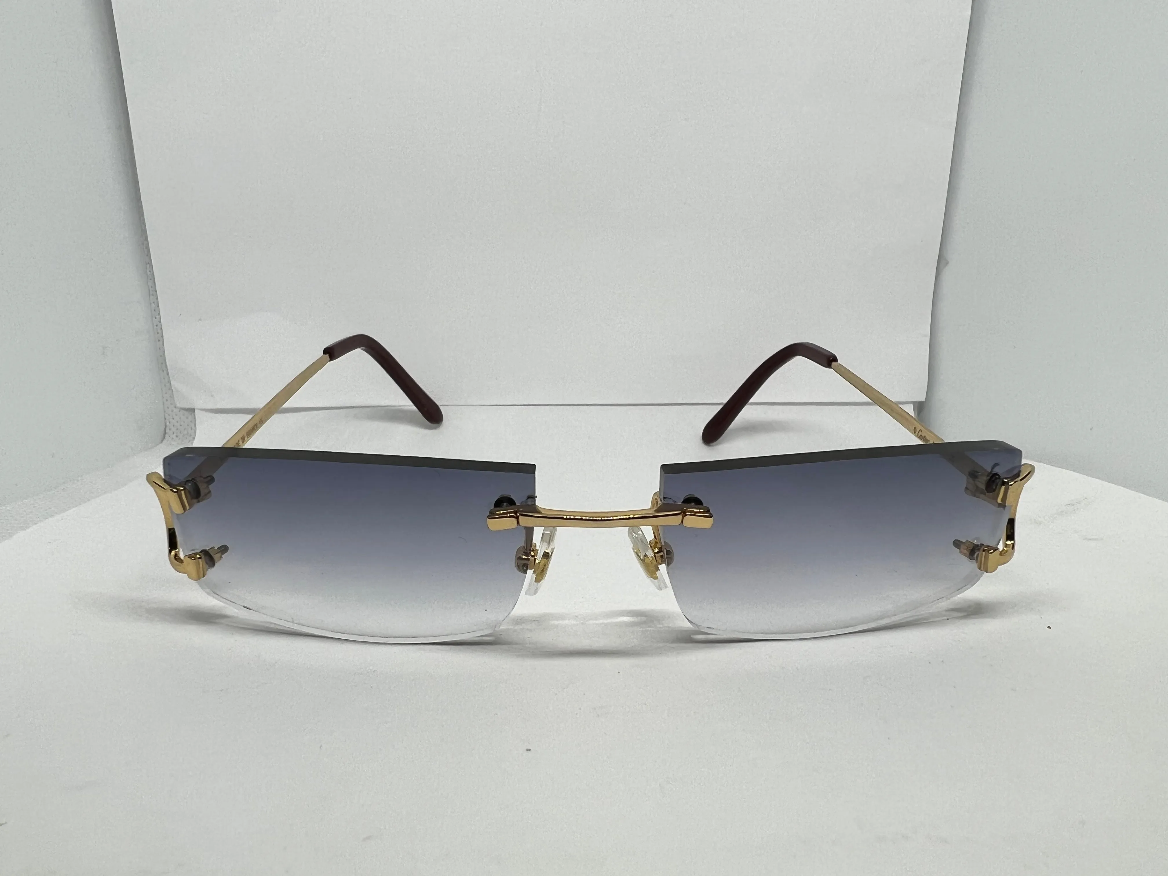 Gold Big C Wires w/ Blue Lenses