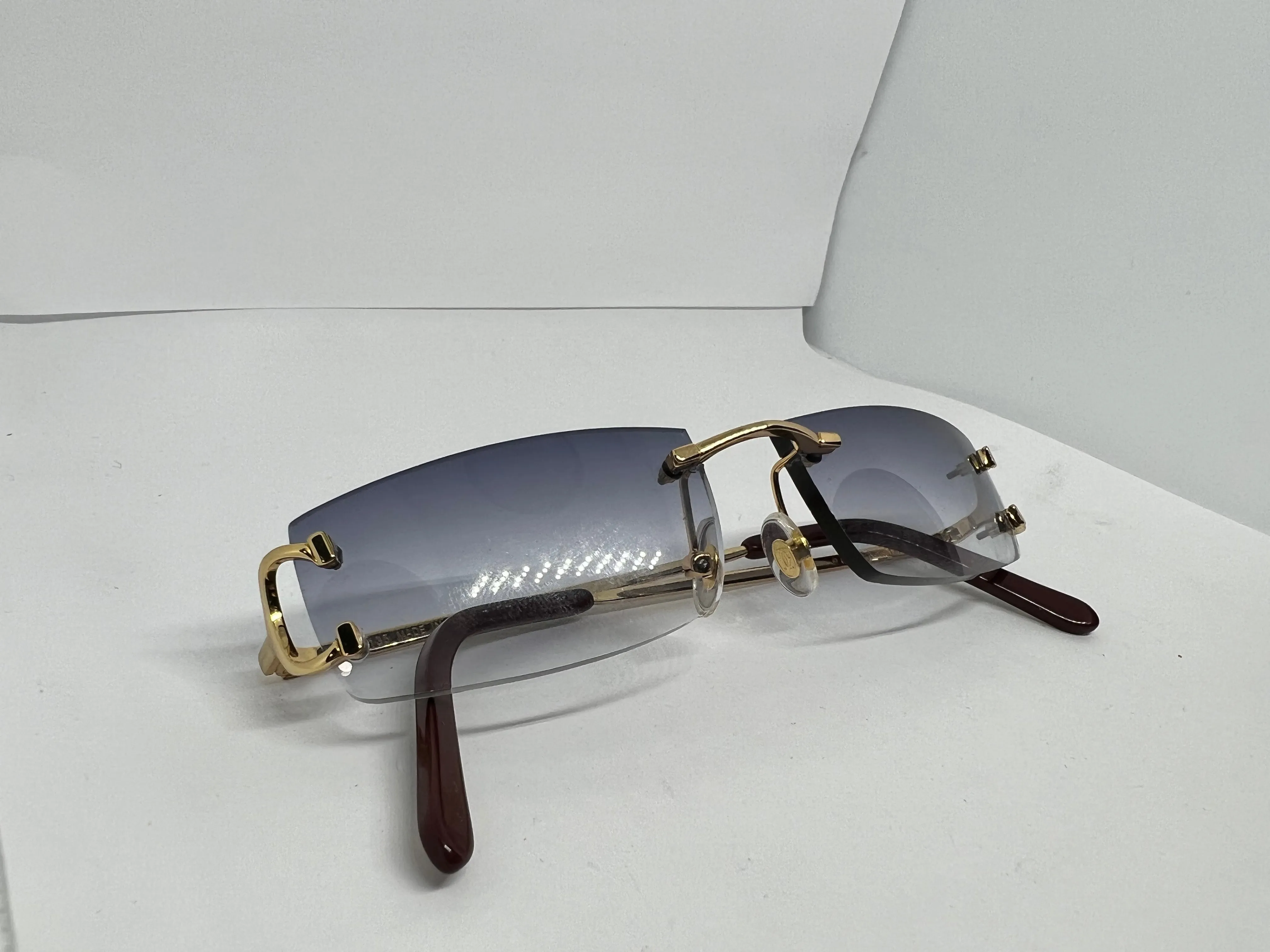 Gold Big C Wires w/ Blue Lenses