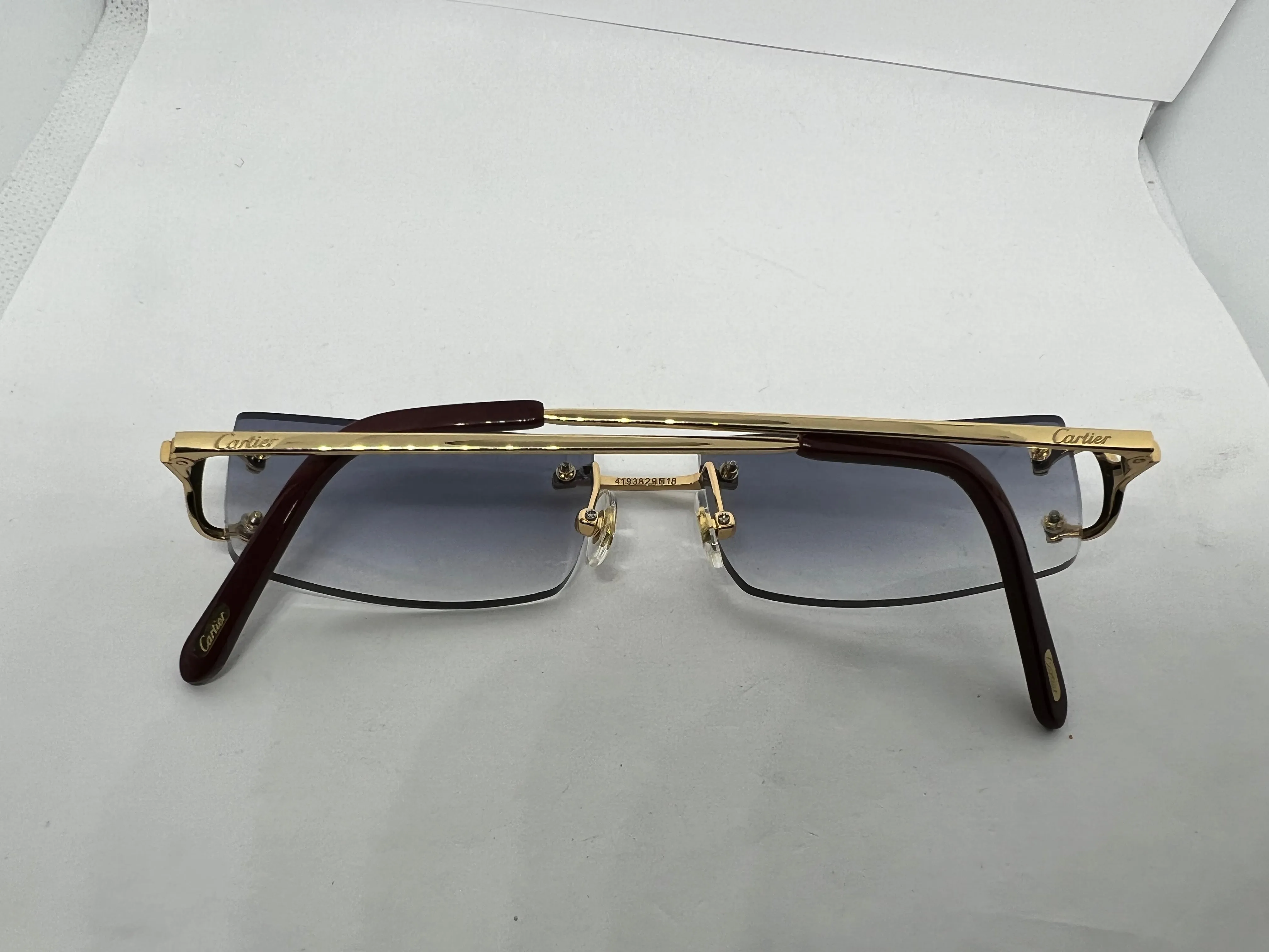 Gold Big C Wires w/ Blue Lenses