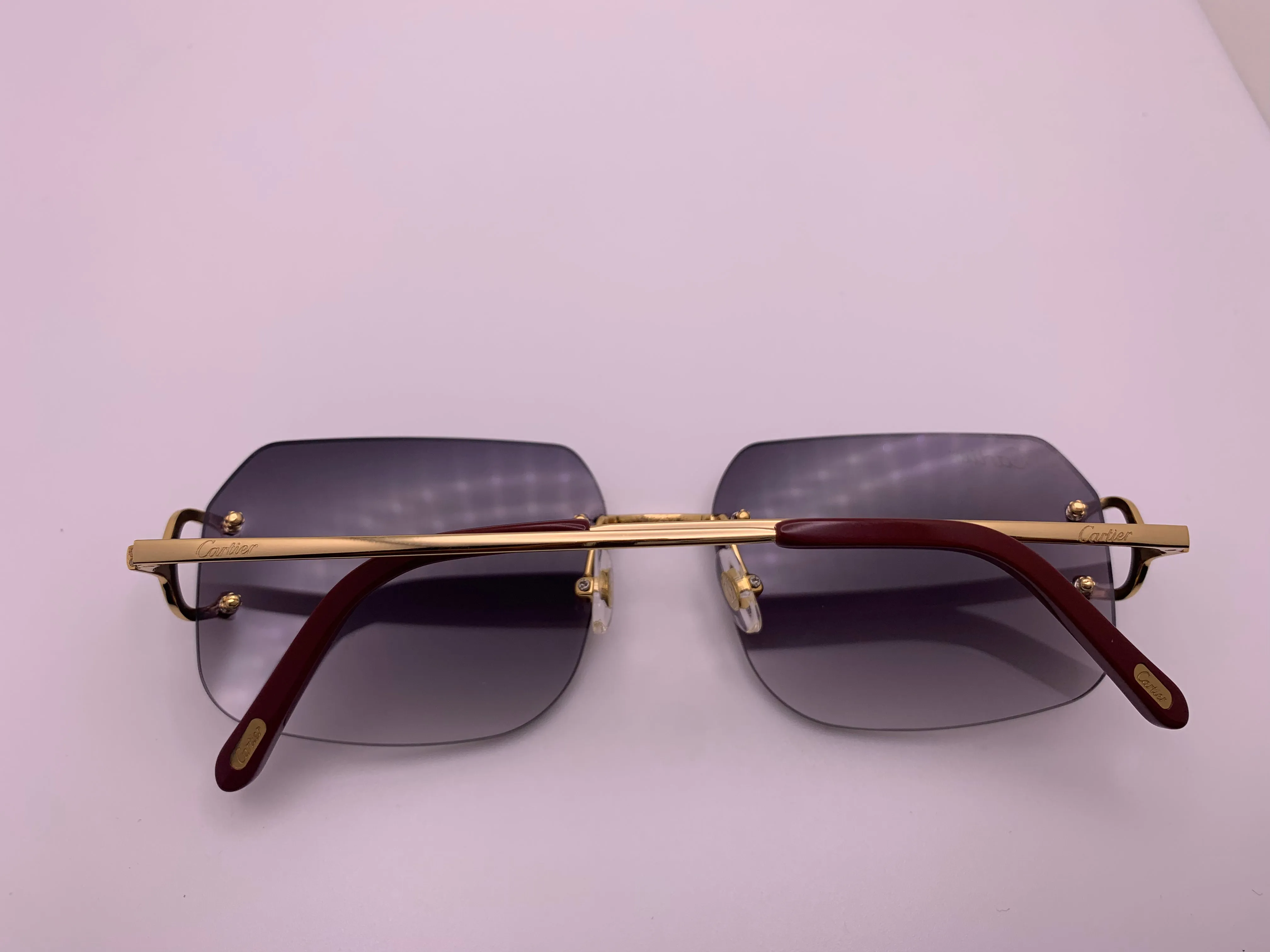 Gold Big Cs Square Smoke Grey Lenses