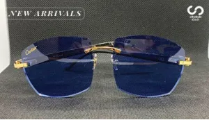 Gold Decor C Black Buffs with Blue Lenses