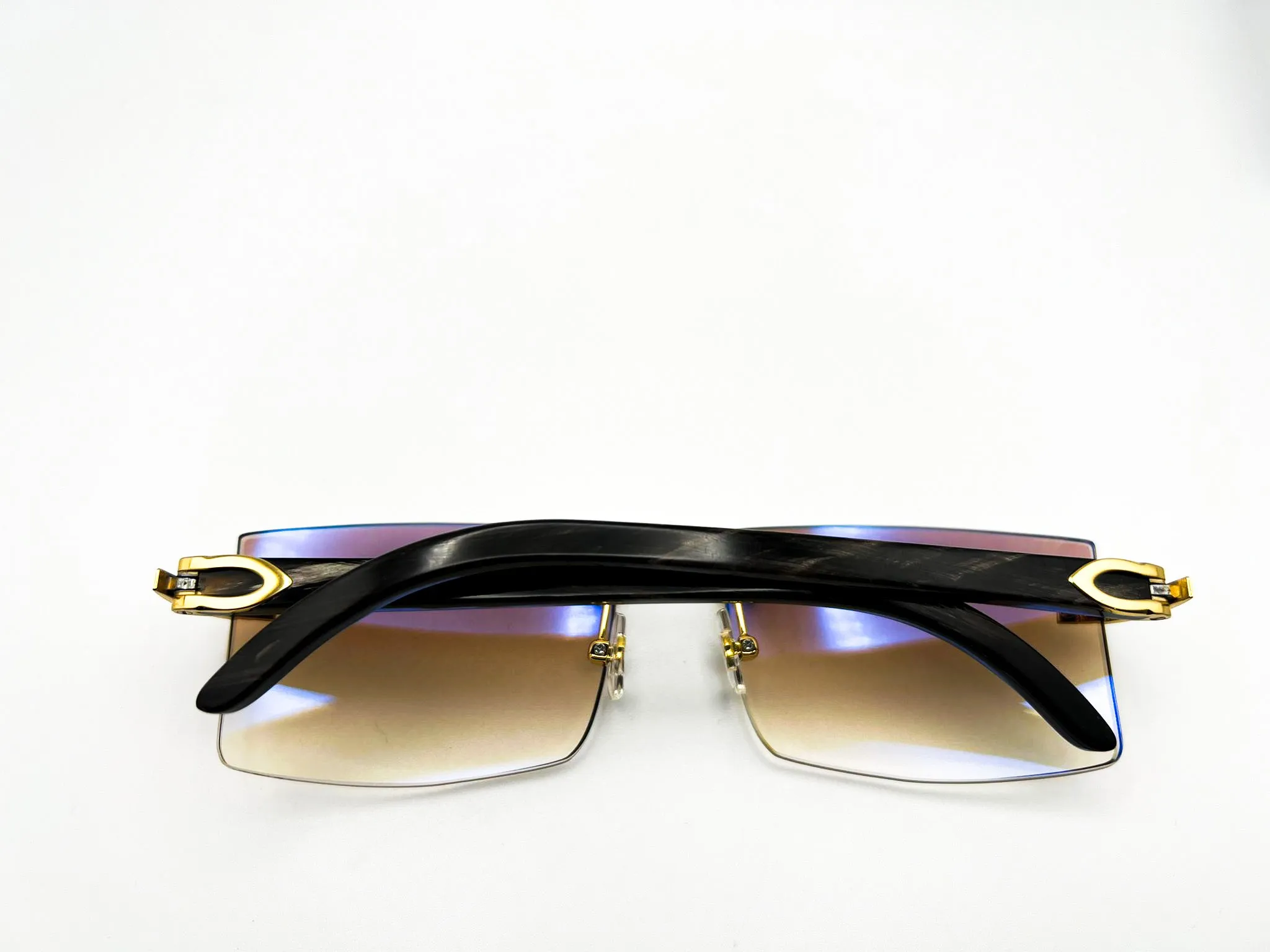 Gold Decor C Black/Cream Buffs with Cart 6 Hennessy Brown Lenses