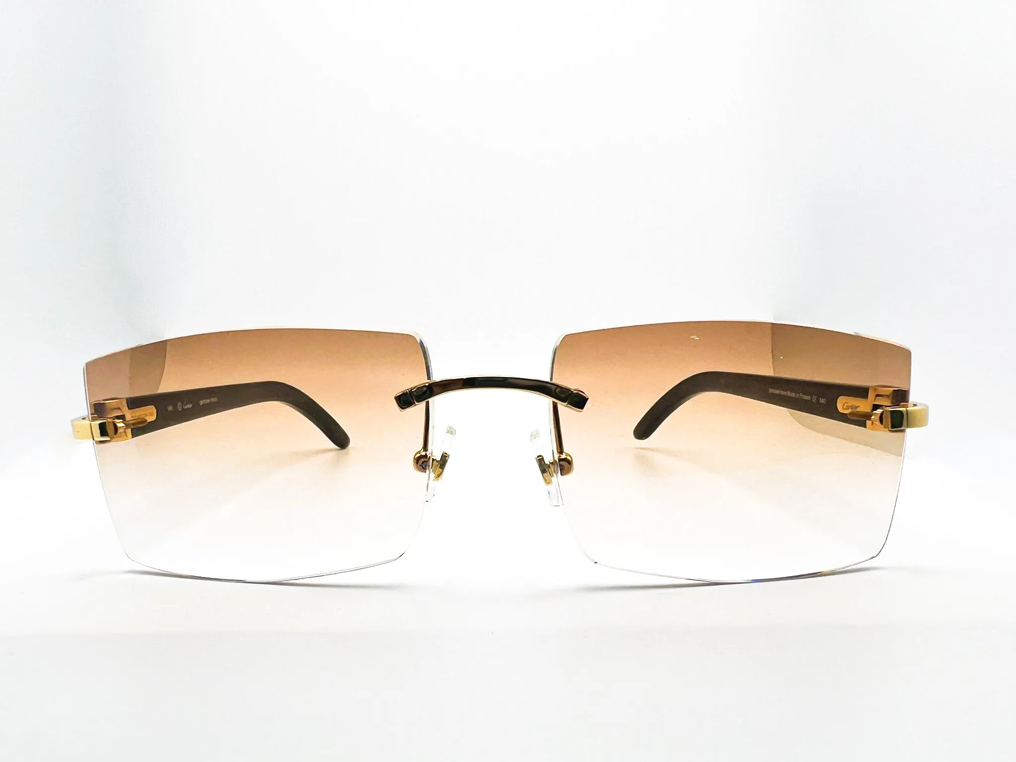 Gold Decor C Black/Cream Buffs with Cart 6 Hennessy Brown Lenses